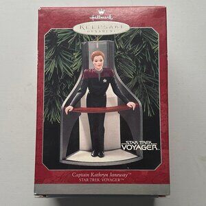 Vintage Star Trek Voyager Captain Kathryn Janeway Hallmark Ornament